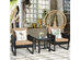 Costway 3 Piece Patio Rattan Bistro Furniture Set Cushioned Sofa Chair Coffee Table Garden