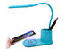 Aduro U-Light Desktop Lamp Organizer with Wireless Charging Stand (Blue)