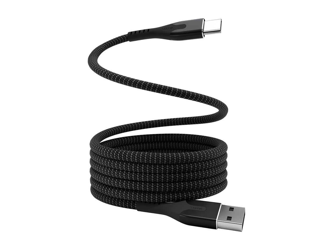 MagStack™ 6ft USB-A to USB-C Tangle-Free Magnetic Cables (4-Pack)
