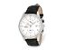 Steinhausen Mens Lugano Stainless Wht Dial Blk Strap Chronograph Watch