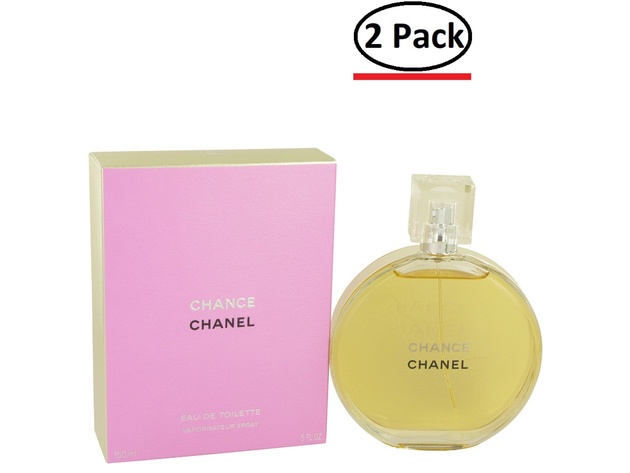 Chance by Chanel Eau De Toilette Spray 5 oz for Women (Package of 2)