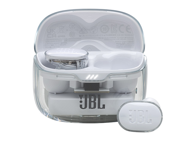 JBL Tune Buds Active Noise Cancelling Earbuds - Ghost Edition, White (New - Open Box)