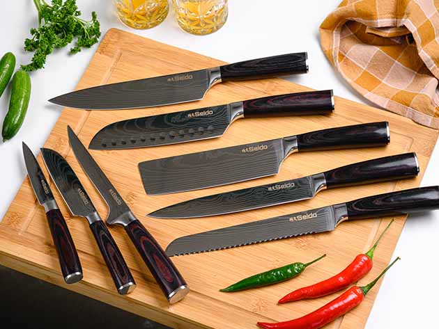 Seido Japanese Master Chef Knife 5pc Set - High Quality Knives -  Professional