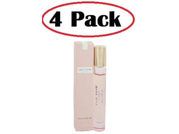 4 Pack of Le Parfum Elie Saab Rose Couture by Elie Saab EDT Rollerball .25 oz