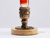 Flame Lamp with Vintage Round Base