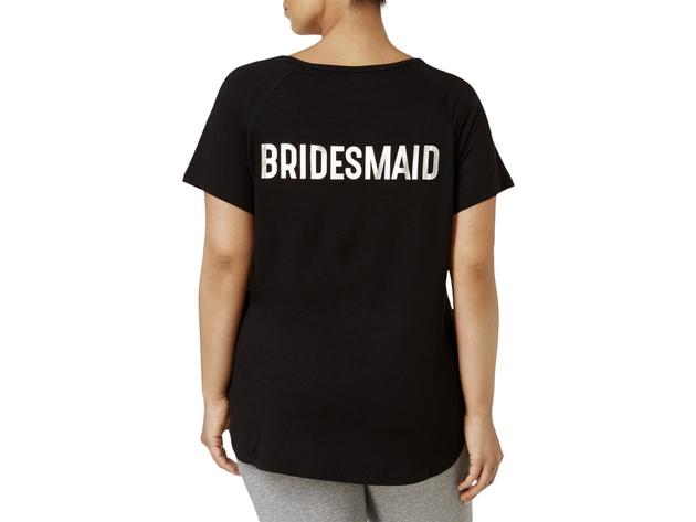 Ideology Women's Wedding Time Bridal Fitness T Shirt Black Size Large