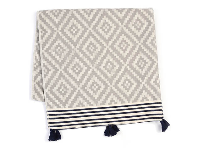 Merida Turkish Towel/Blanket (Grey) | TMZ