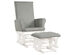 Costway Baby Nursery Relax Rocker Rocking Chair Glider & Ottoman Set w/Cushion - Grey