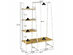 Cosway Metal Garment Rack Free Standing Closet Organizer w/5 Shelves Hanging Bar - White and Natural
