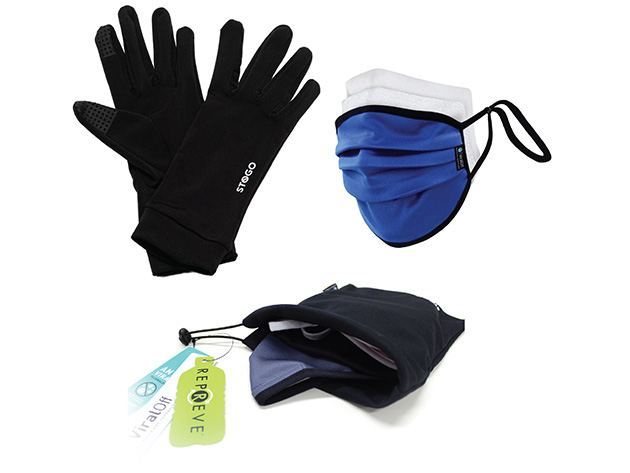 STOGO Glove, Mask, & Carry Bag Travel Bundle (Ocean Blue, L/XL)