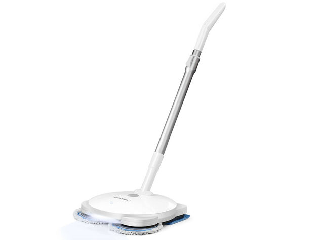 Costway Electric Wireless Mop Spin Mop Spray Mop Sweeper Adjustable Handle Waxing - White