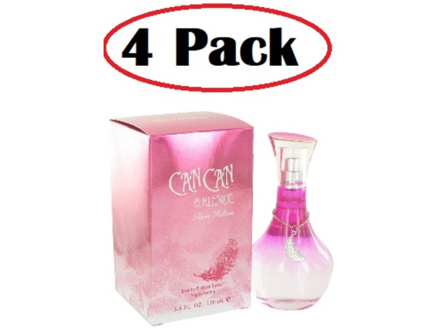 4 Pack of Can Can Burlesque by Paris Hilton Eau De Parfum Spray 3.4 oz