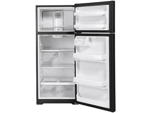 GE GTS18HGNRBB 17.5 Cu. Ft. Black Top-Freezer Refrigerator