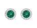 Swarovski Angelic Collection Stud Earrings (Green)