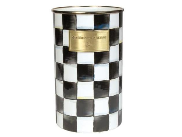 MacKenzie-Childs Courtly Check Enamel Utensil Holder | StackSocial