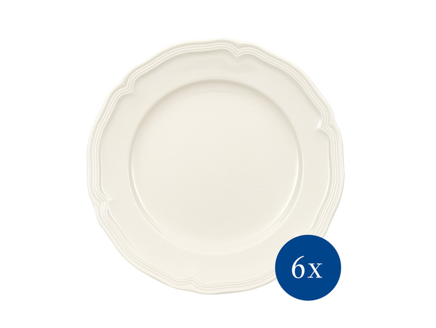 Villeroy & Boch Manoir Breakfast Plates 6 Piece Set, Expressive Relief ...