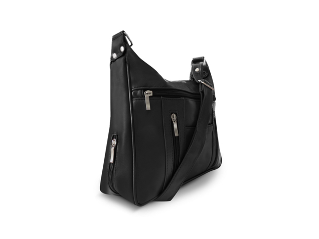 Leather Sleek Multi-Pocket Shoulder Handbag