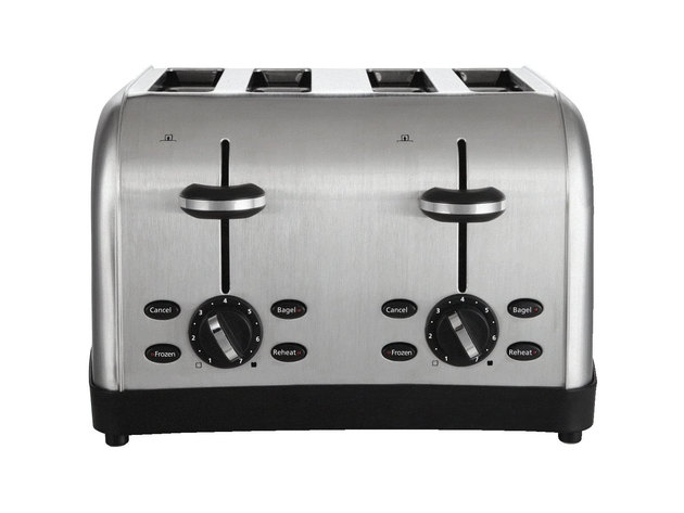 Oster 4-Slice Toaster, Brushed Metal (TSSTTRWF4S-SHP) - Stainless Steel