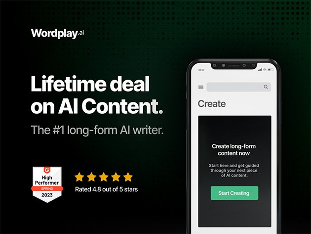 Wordplay AI Content Generator: Lifetime Subscription