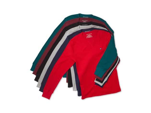 Tommy Hilfiger Men's Long-Sleeve Thermal Shirt Gray Size Medium