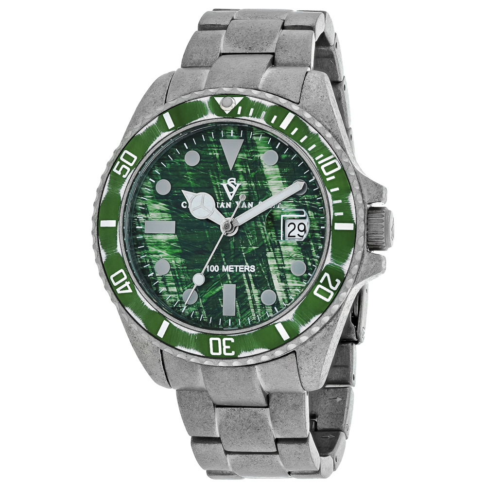 Christian Van Sant Men's Montego Vintage Green Dial Watch - CV5102