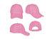Pack of 10 Bulk Plain Baseball Cap Hat Adjustable Back - Pink