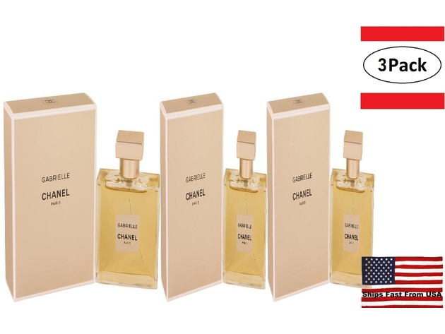 3 Pack Gabrielle by Chanel Eau De Parfum Spray 1.7 oz for Women