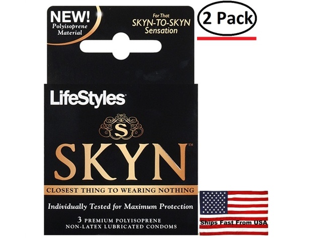 ( 2 Pack ) Skyn Original - Non-Latex Lubricated Condoms - 3 Pack