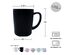 Homvare Porcelain Coffee Mug, Tea Cup for Office and Home Suitable for Both Hot and Cold Beverage - Black 2-Pack