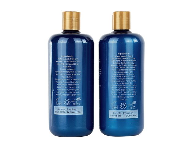 Curly Hair Shampoo and Conditioner Set. Increase Hydration & Gloss. Repairs & Strengthens Hair for Smooth, Bouncy Curls. Sulfate & Paraben Free