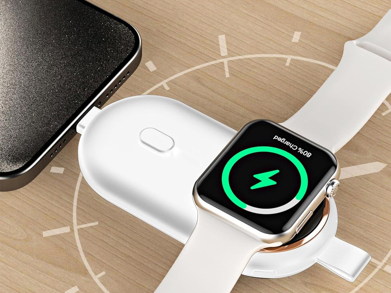 2000mAh Power Bank & Apple Watch Charger (White/4-Pack)