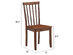 Costway Set of 2 Dining Chair Kitchen Spindle Back Side Chair with Solid Wooden Legs Walnut