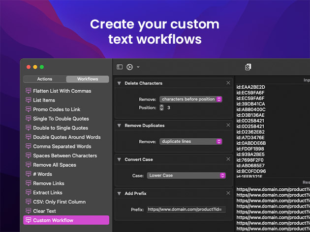 Text Workflow