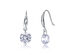 Naked Drill Drop 18K White Gold Plated Earrings Ft. Swarovski Elements