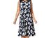 Charter Club Women's Sleeveless Midi Dress Blue White Floral Combo Size Extra Small