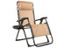 Costway Oversize Lounge Chair Patio Heavy Duty Folding Recliner Gray - Beige