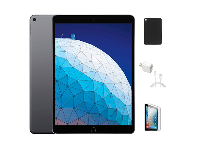 Apple iPad Air 3rd Gen 10.5" (2019) 64GB WiFi Space Gray (Refurbished) & Accessories Bundle