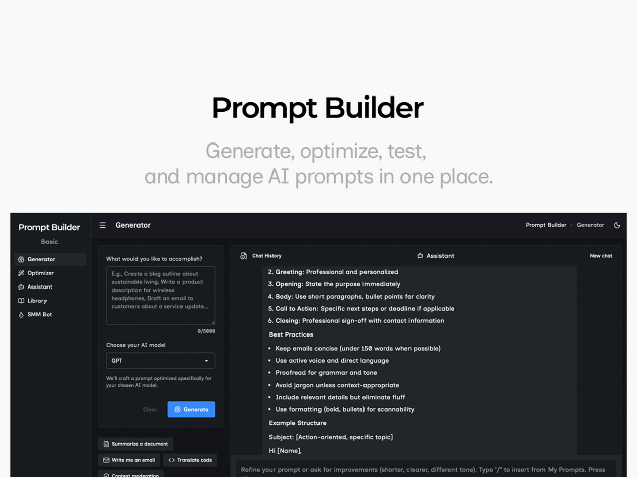 PromptBuilder - AI Prompt Engineer: Lifetime Subscription
