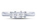 Three Stone Princess Cut Diamond Anniversary Engagement Ring 1/2 Carat (ctw I-J, I1) in 14K White Gold - 8.5