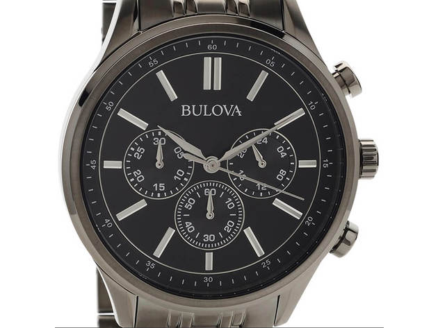 Bulova 98A217 Mens Gunmetal Watch