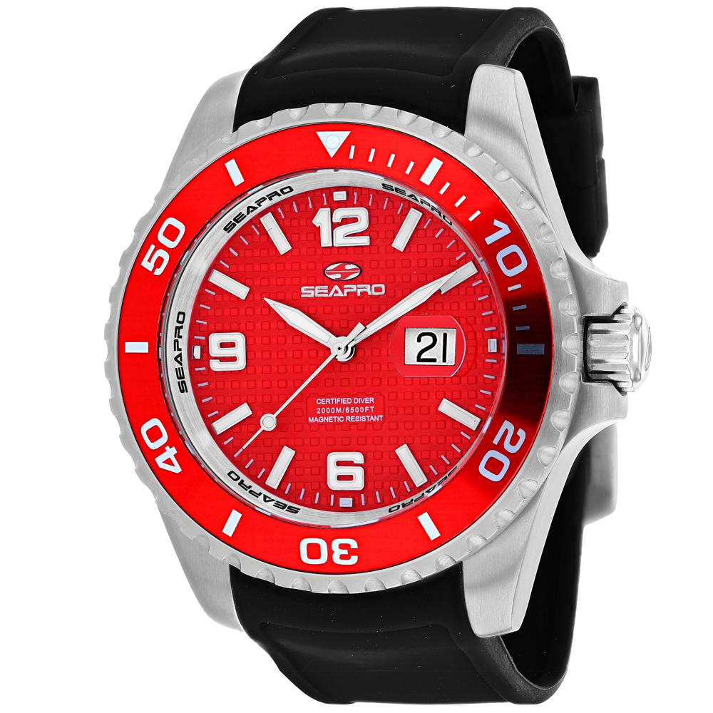 Seapro Men's Abyss 2000M Diver Watch Red Dial Watch - SP0745 | theChive ...