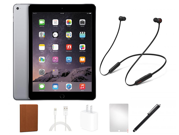 Apple iPad Air 2nd Gen (2014) 128GB - Space Gray (Refurbished: Wi-Fi Only) + Beats Flex Headphones Bundle	