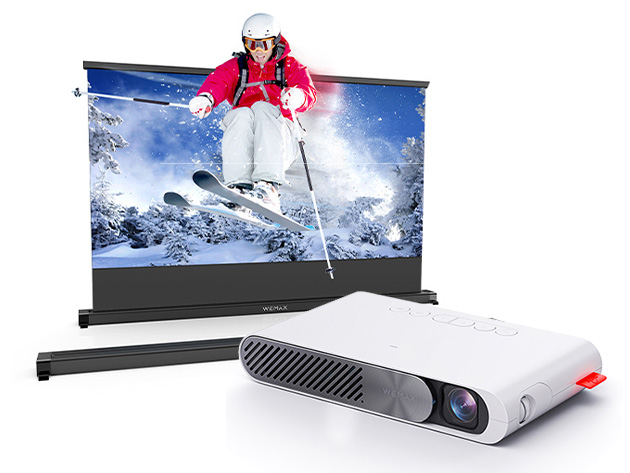 Outdoor Movie Bundle - Wemax Go Portable Projector and 50" Portable Screen