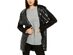 Calvin Klein Women's Asymmetrical Mixed-Media Puffer Jacket Black Size Large