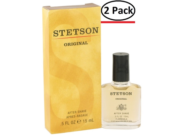 STETSON by Coty After Shave .5 oz for Men (Package of 2)