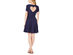Maison Jules Women's Heart Cutout Fit and Flare Dress Blue Notte Size 0