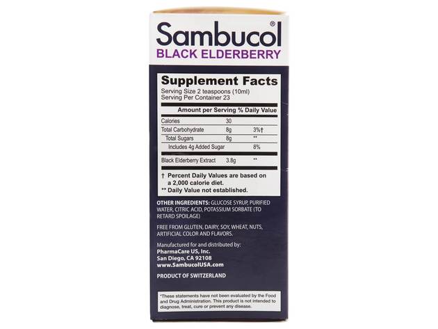Sambucol - Black Elderberry Original Formula Liquid - 7.8 fl. oz.