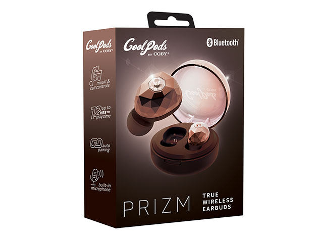 CoolPods Prizm True Wireless Earbuds + Case (Gold)