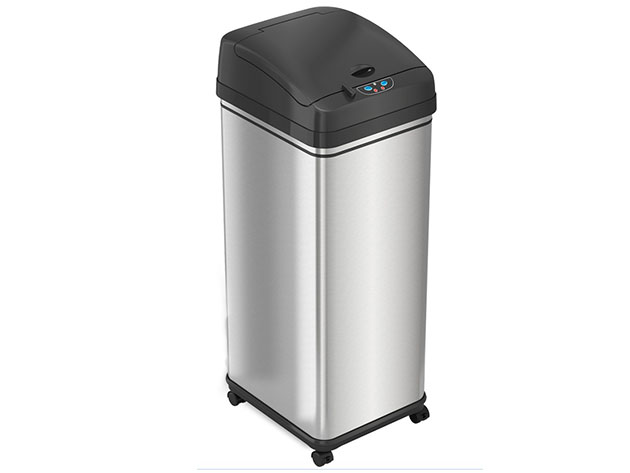 iTouchless 13-Gallon Pet-Proof Sensor Trash Can with Wheels