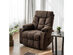 Costway Power Lift Chair Electric Recliner Sofa for Elderly, Fabric Reclining Sofa w/ 8 Point Massage & Lumbar Heat, 2 Side Pockets Cup Holders USB Charge Port, Motorized Sofa Chair for Living Room - Coffee